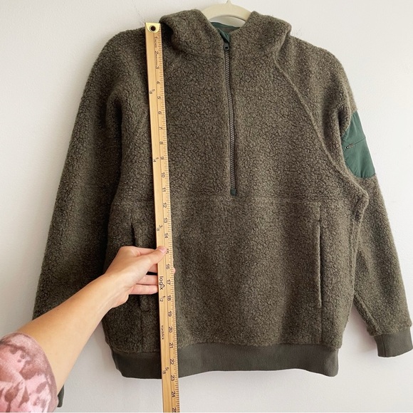 Outdoor Voices MegaFleece wool half zip sweater hoodie athleisure lounge small S - Picture 9 of 12